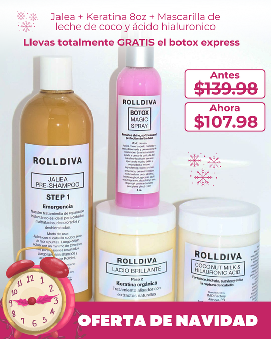 Keratina 8 oz, Jalea Emergencia, Mascarilla de leche de coco 🥥 & ácido hialuronico y Botox express GRATIS!!